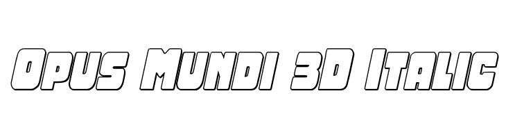 Opus Mundi 3D Italic  フリーフォントのダウンロード