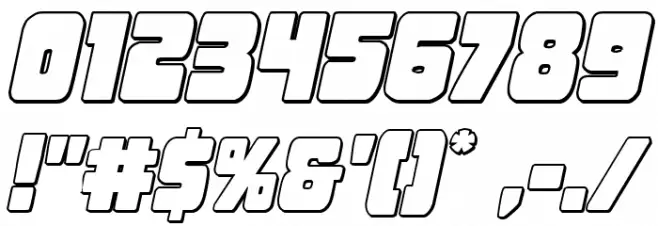 Opus Mundi 3D Italic Font OTHER CHARS