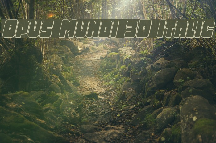 Opus Mundi 3D Italic Example 1