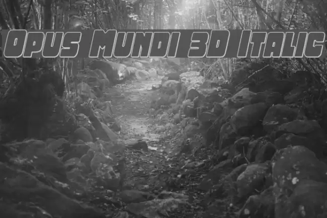 Opus Mundi 3D Italic Font examples