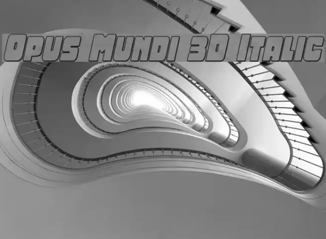 Opus Mundi 3D Italic Font examples