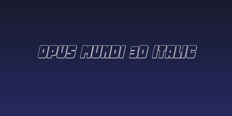 Opus Mundi 3D Italic Social Header