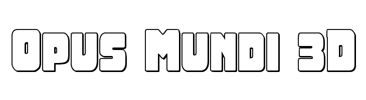 Opus Mundi 3D  Скачать бесплатные шрифты