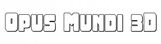 Opus Mundi 3D  Frei Schriftart Herunterladen