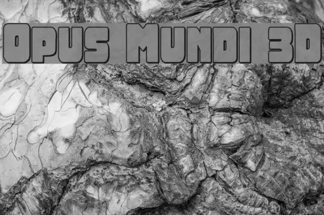 Opus Mundi 3D Font examples