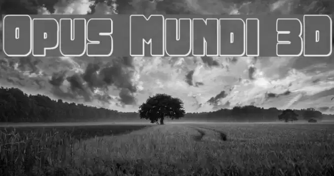 Opus Mundi 3D Font examples