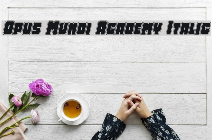 Opus Mundi Academy Italic Caratteri examples