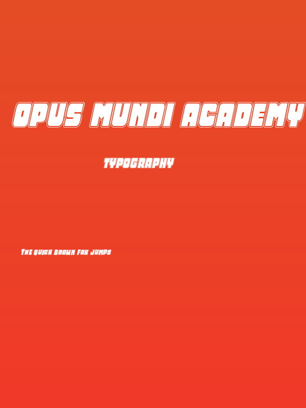 Opus Mundi Academy Italic Poster