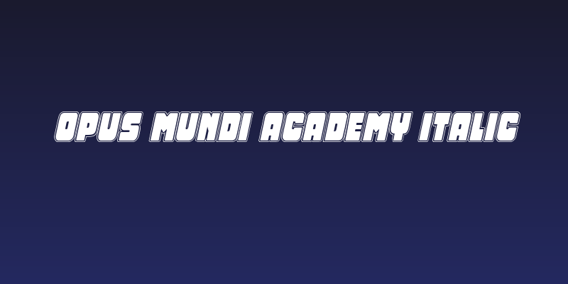 Opus Mundi Academy Italic Social Header