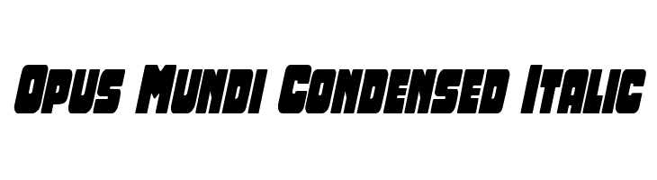 Opus Mundi Condensed Italic Font