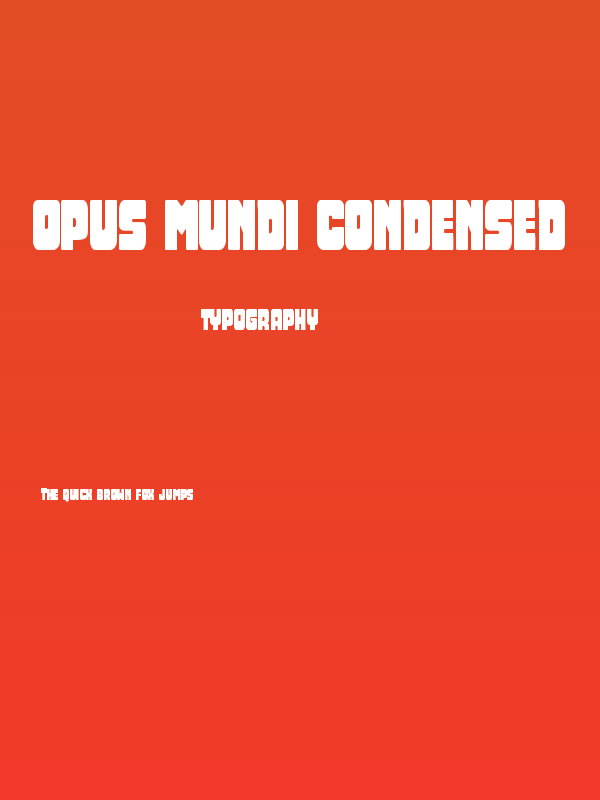 Opus Mundi Condensed Poster