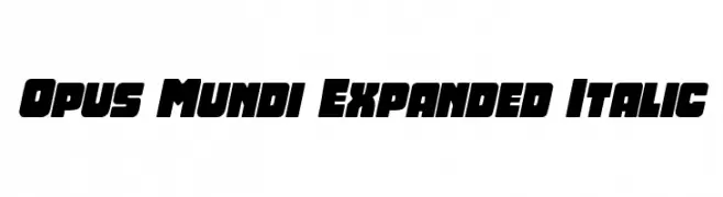 Opus Mundi Expanded Italic  Frei Schriftart Herunterladen