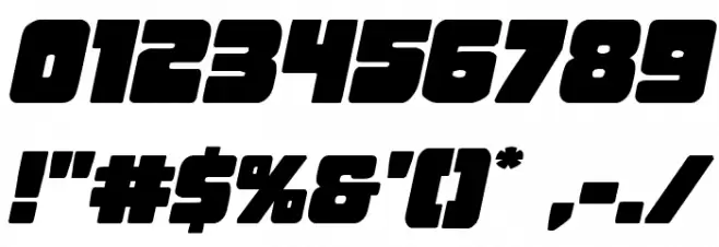 Opus Mundi Expanded Italic Font OTHER CHARS