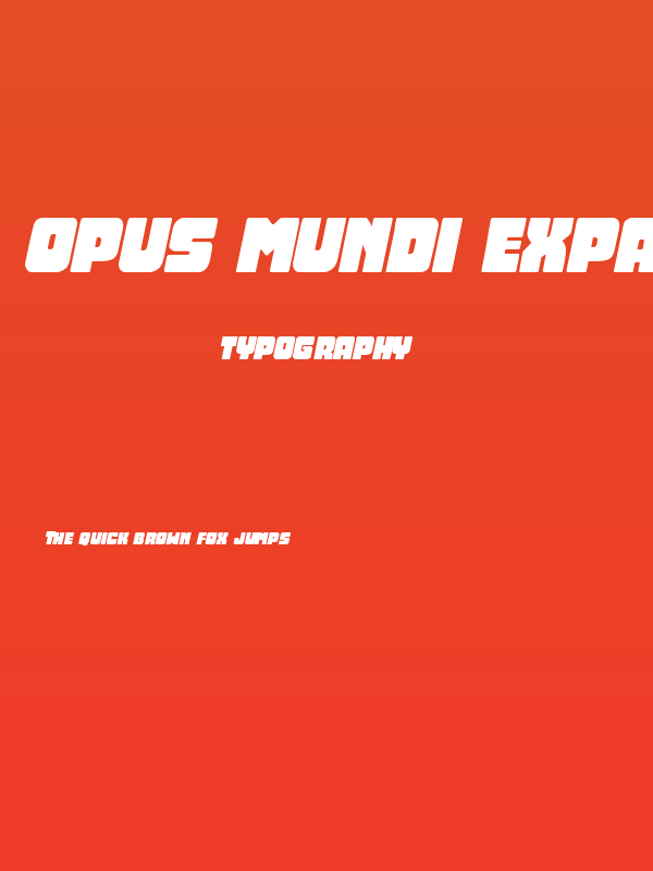 Opus Mundi Expanded Italic Poster