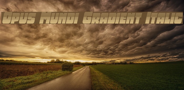 Opus Mundi Gradient Italic Example 1