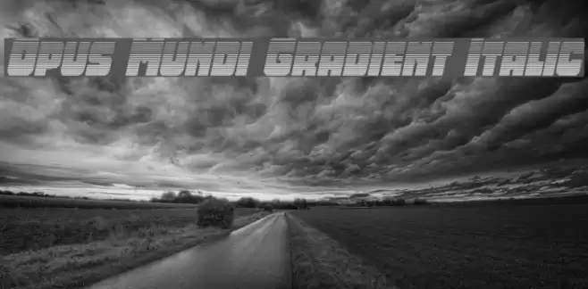 Opus Mundi Gradient Italic Font examples