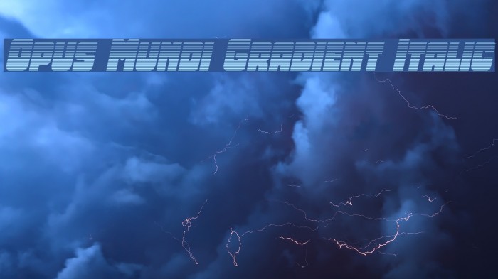 Opus Mundi Gradient Italic Example 2