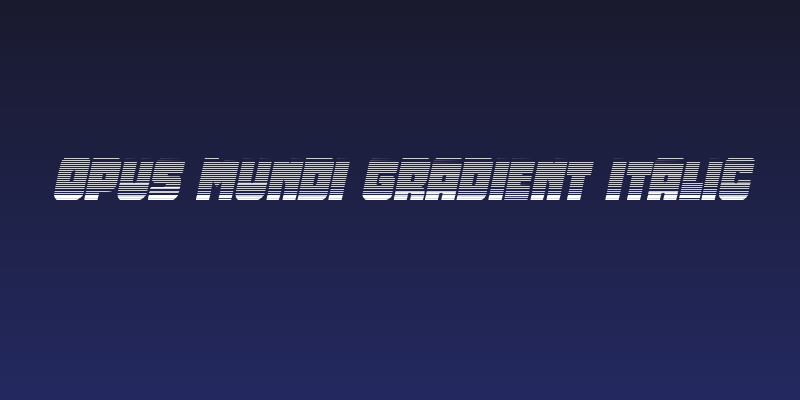 Opus Mundi Gradient Italic Social Header