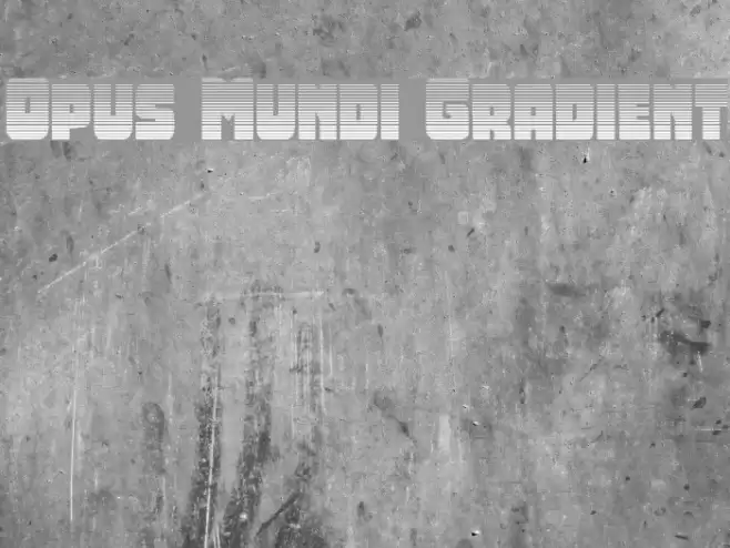 Opus Mundi Gradient Font examples
