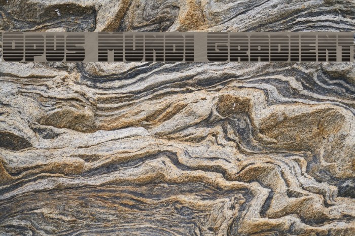 Opus Mundi Gradient Font examples