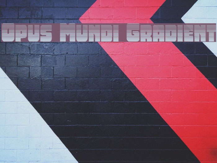 Opus Mundi Gradient Font examples