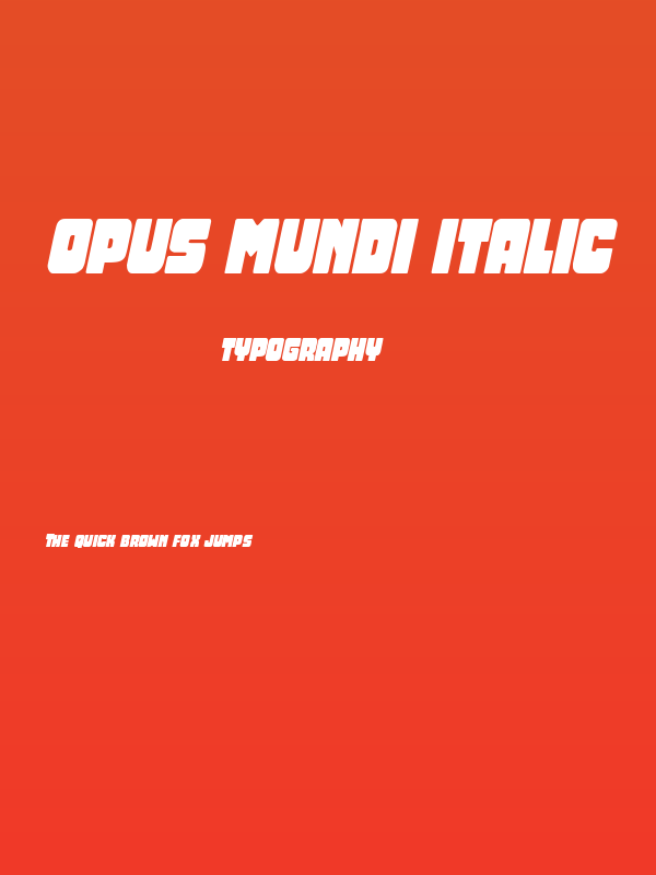 Opus Mundi Italic Poster