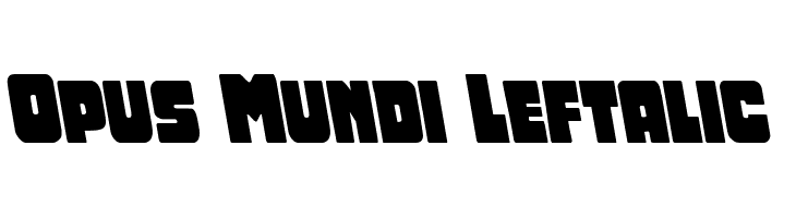Opus Mundi Leftalic Font
