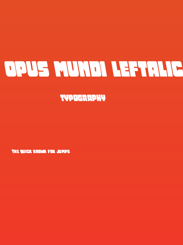 Opus Mundi Leftalic Poster