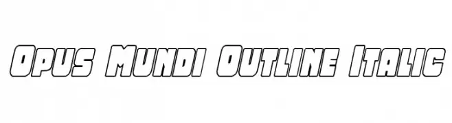 Opus Mundi Outline Italic 