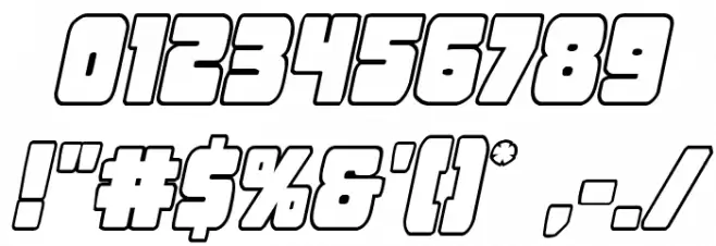 Opus Mundi Outline Italic Font OTHER CHARS