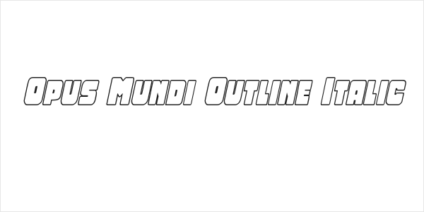 Opus Mundi Outline Italic Logo