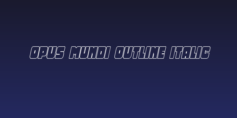 Opus Mundi Outline Italic Social Header