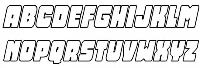 Opus Mundi Outline Italic Caratteri MINUSCOLO