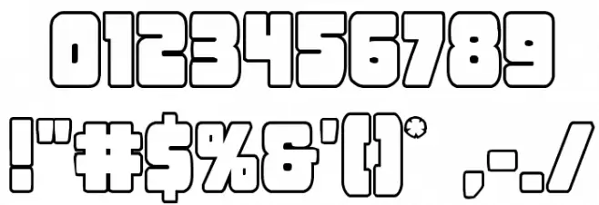 Opus Mundi Outline Font OTHER CHARS