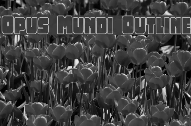 Opus Mundi Outline Font examples