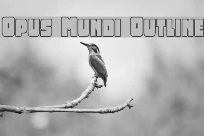 Opus Mundi Outline Font examples