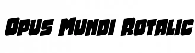 Opus Mundi Rotalic  Frei Schriftart Herunterladen