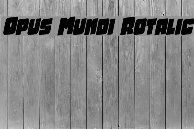 Opus Mundi Rotalic Font examples