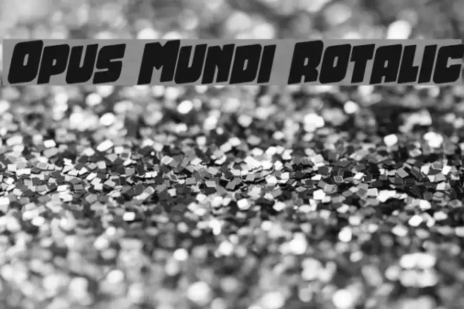 Opus Mundi Rotalic Font examples