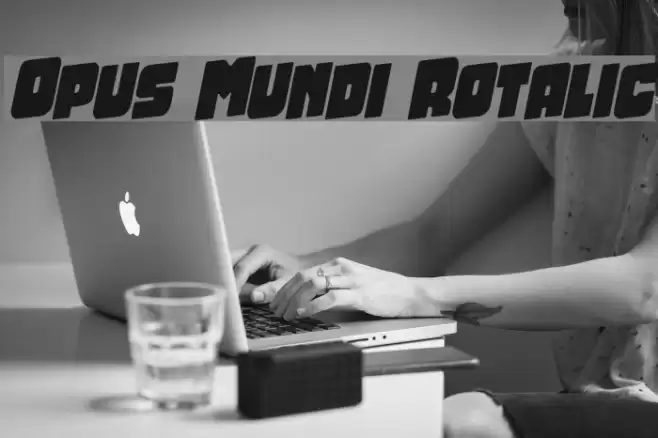 Opus Mundi Rotalic Font examples