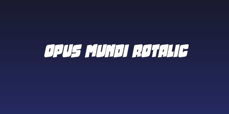 Opus Mundi Rotalic Social Header