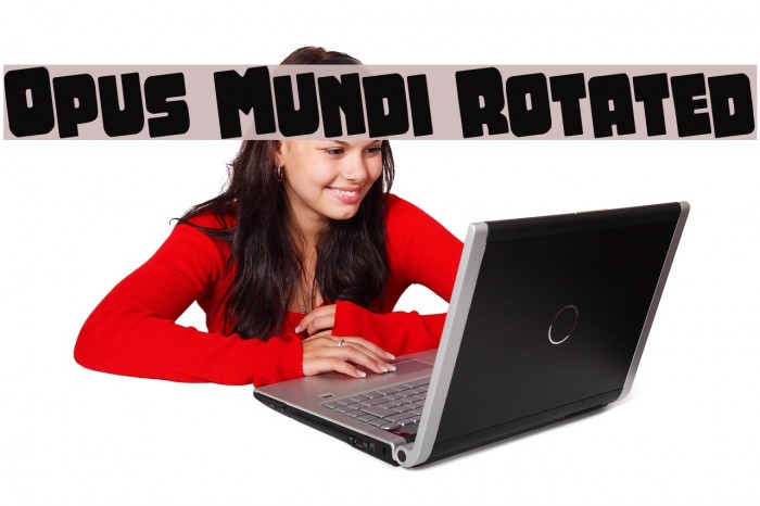 Opus Mundi Rotated Font examples