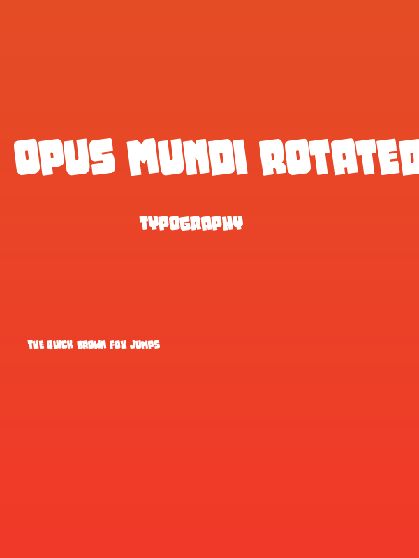 Opus Mundi Rotated Poster