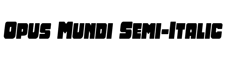 Opus Mundi Semi-Italic Font