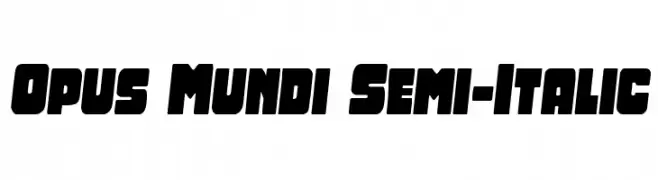 Opus Mundi Semi-Italic  Скачать бесплатные шрифты