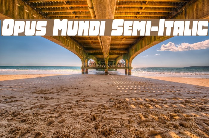 Opus Mundi Semi-Italic Font examples
