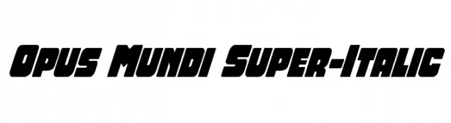 Opus Mundi Super-Italic  les polices de caractères gratuit tlcharger