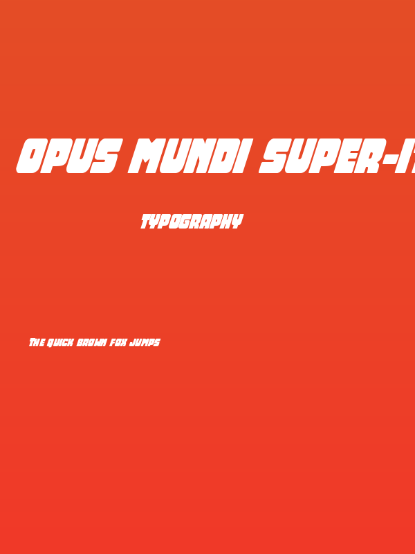 Opus Mundi Super-Italic Poster