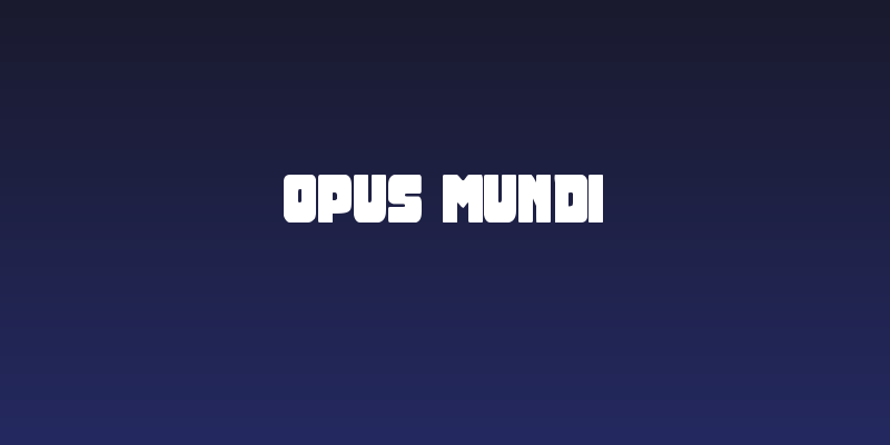 Opus Mundi Social Header