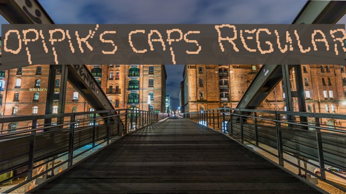 opipik's caps Regular Font examples